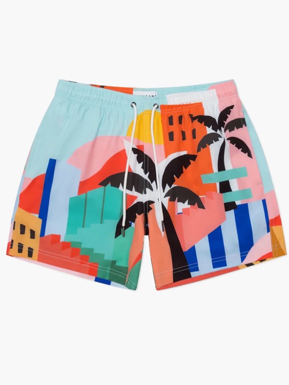 Mavrans Men’s Havana Performance Swim Trunks Board Shorts Medium Tropical